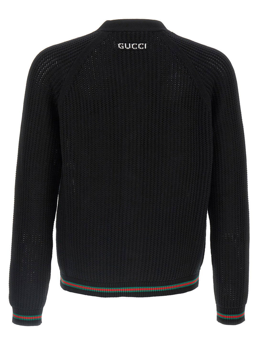 Gucci Web Ribbon Cardigan Maglioni - Nero | 2a52763ccbd8bd008769e37176fbb2ed5c48204a