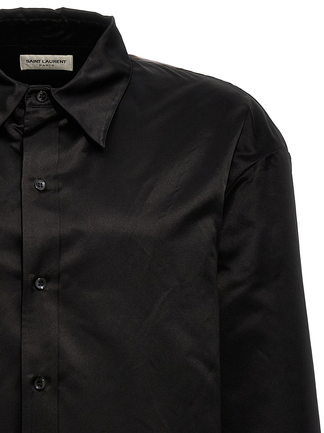 Saint Laurent Silk Shirt Camicie - Nero | d6a9dc48bafd5b60755826beb393800429a8b4a8