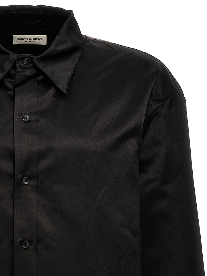 Saint Laurent Silk Shirt Camicie - Nero | d6a9dc48bafd5b60755826beb393800429a8b4a8
