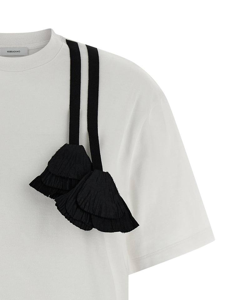 Ferragamo Floral Insert T shirt - Bianco/Nero | a5a1dbbe7c49984154e0cb1d13fe1bea0d7e695a