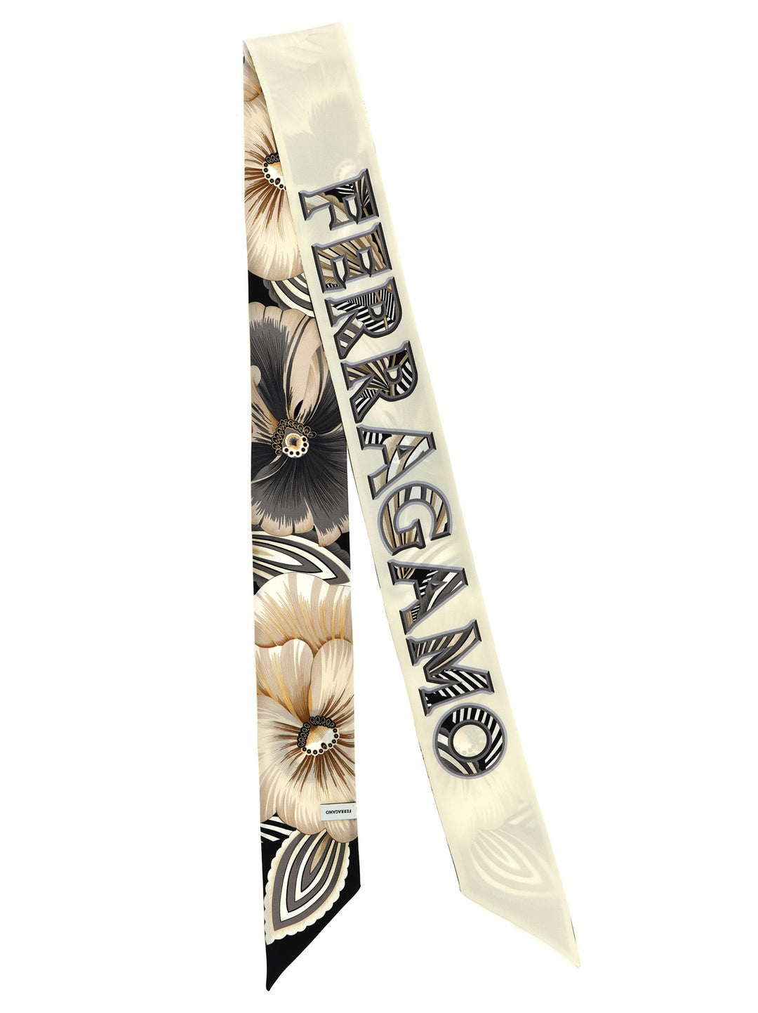 Ferragamo Brezza Sciarpe - Bianco/Nero | 4c11e48f94413695919b01b418b85429aa64626b