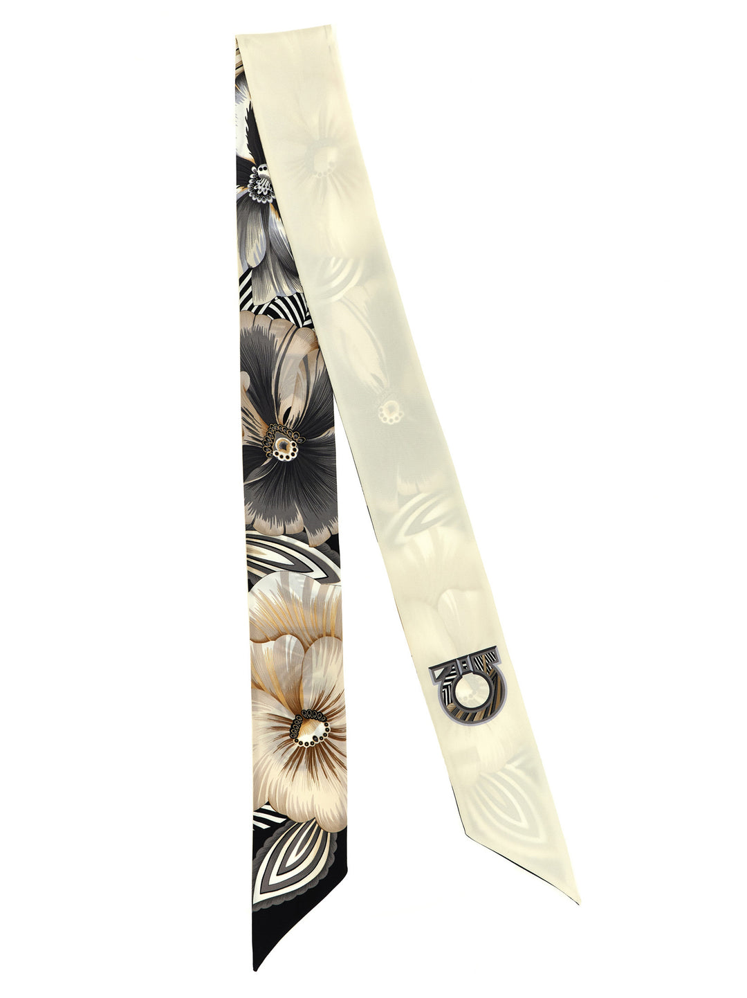 Ferragamo Brezza Sciarpe - Bianco/Nero | 824a44ece5bd0ad55b935d9597cc518bd0bfce8c