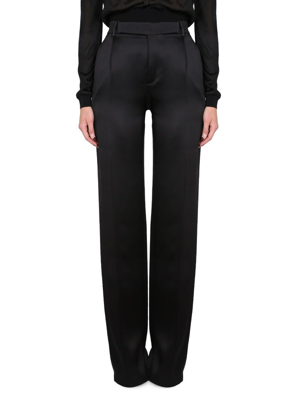 Pantalones acampanados de satén
