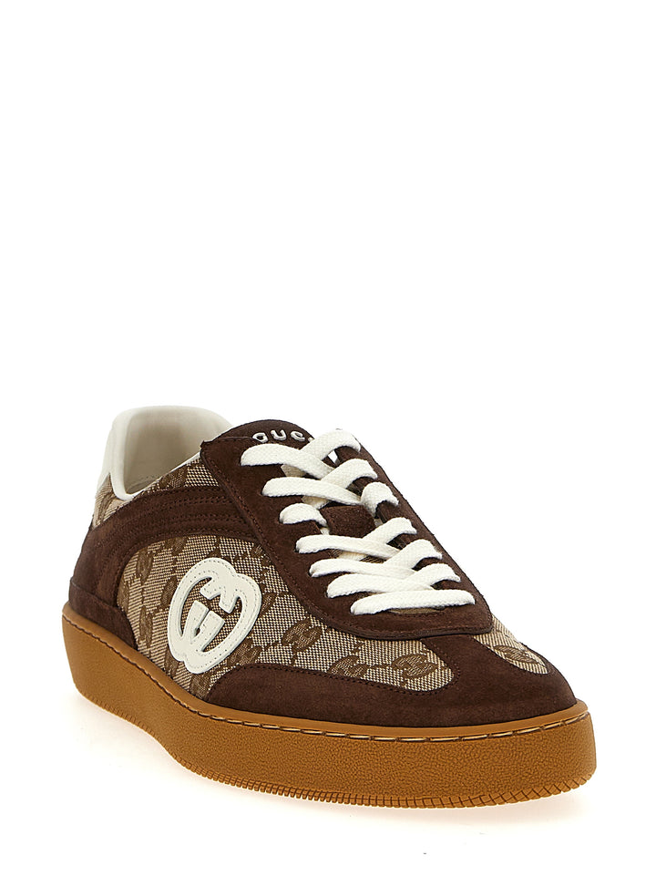 Gucci Incrocio Gg Sneakers - Marrone | 51a70258e59f6f78098f400ab4e7732a28bd41e5