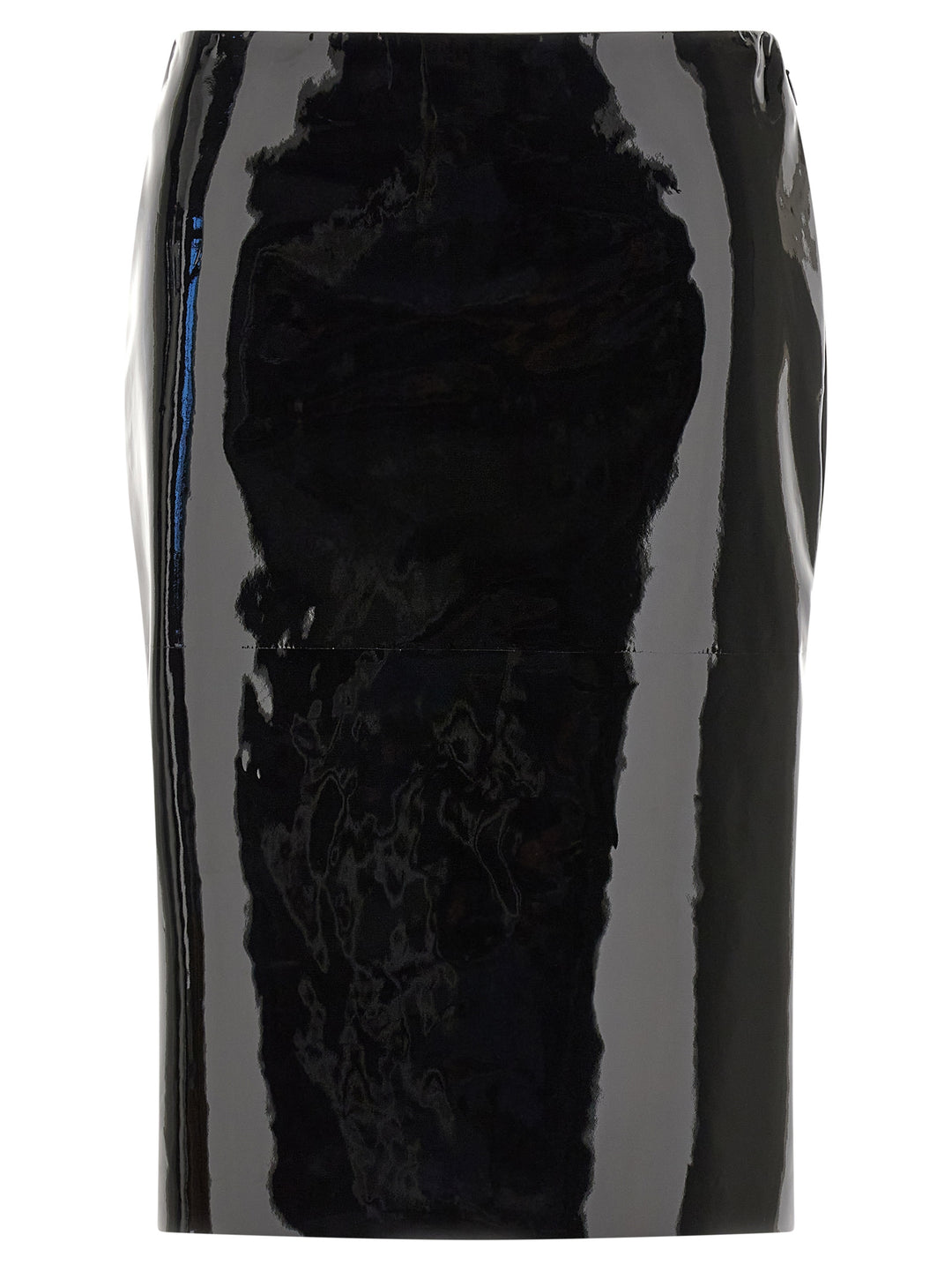 Ferragamo Patent Skirt Gonne - Nero | f9ae0cfc684e9fa195032f21249f7e19b036d232