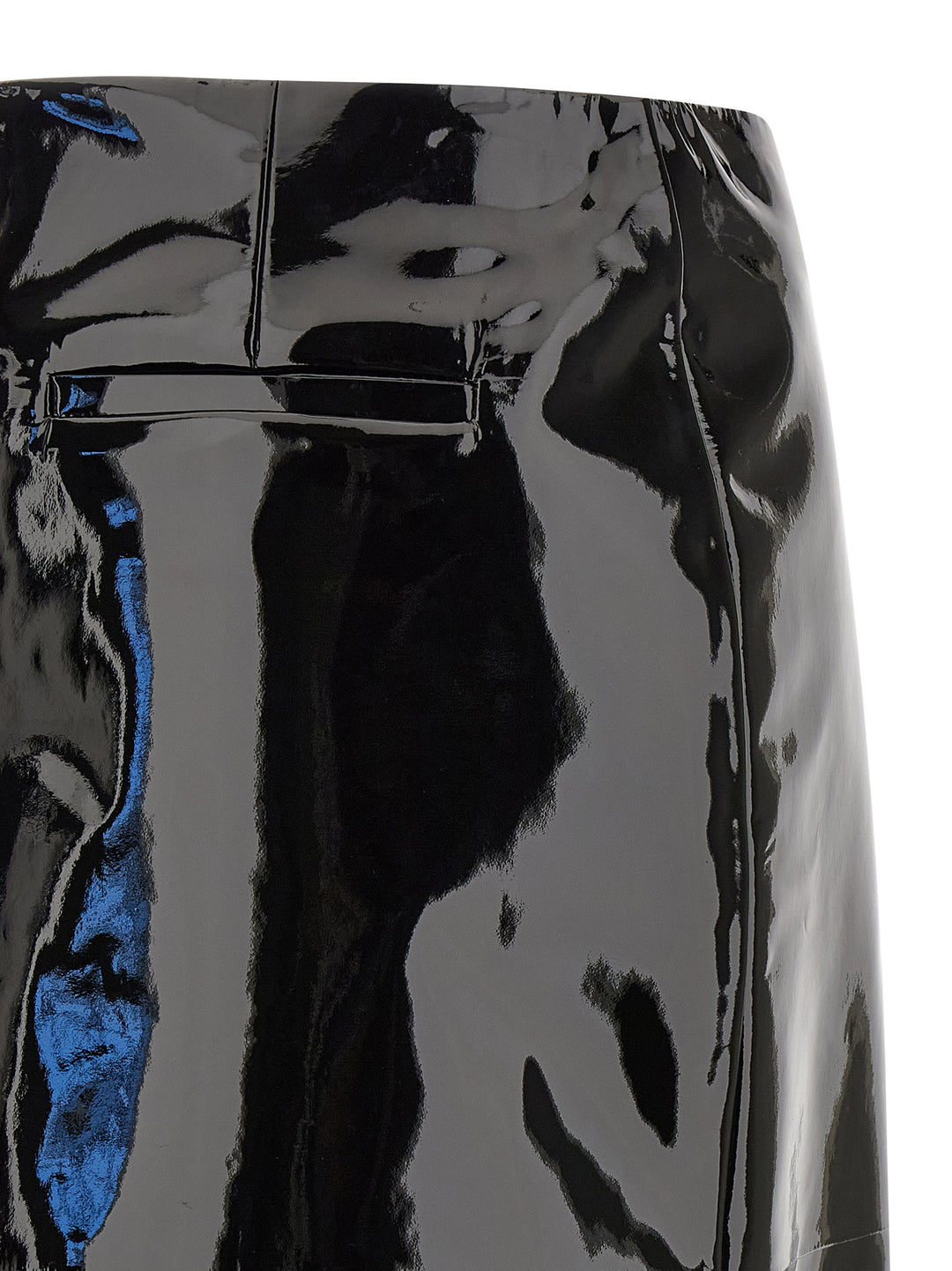 Ferragamo Patent Skirt Gonne - Nero | 80606514ee9e6c1e9bfbb49fa74dc3362d719695