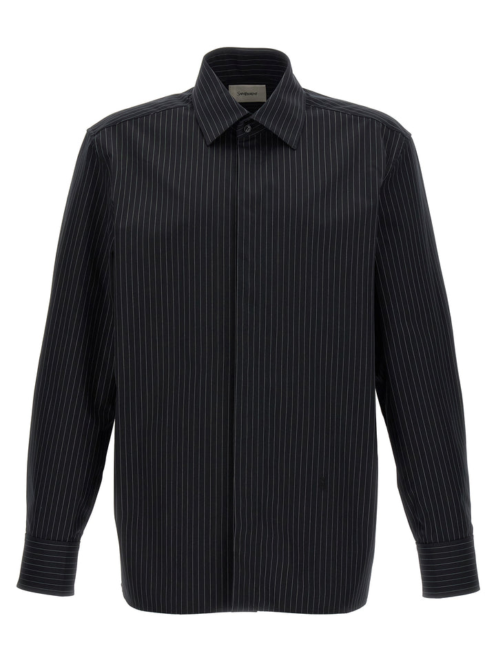 Saint Laurent Striped Shirt Camicie - Bianco/Nero | cb02ed6418c5b716ceba0b441d7489844ccef468