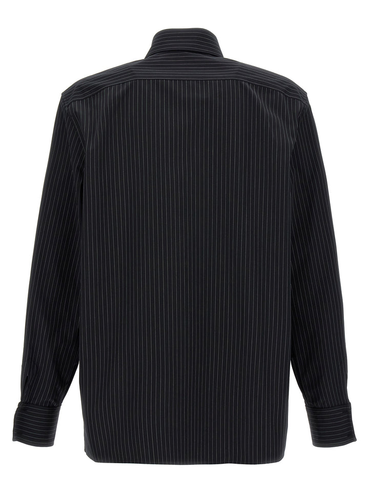 Saint Laurent Striped Shirt Camicie - Bianco/Nero | 194275460279b5708c795499a4a8e14bb2e70c9b