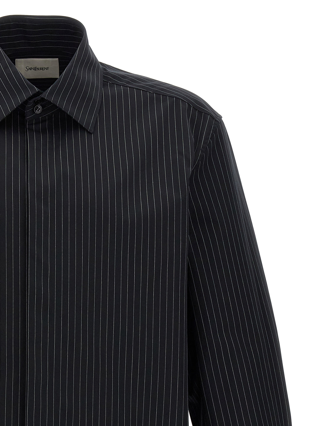 Saint Laurent Striped Shirt Camicie - Bianco/Nero | 51a6097ed7e70ca7b058ad70d4182e50c0ddf347