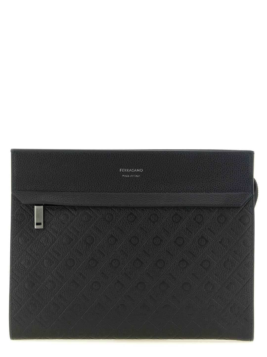 Ferragamo Ferragamo Monogram Clutch - Nero | 02fd74b176a1e216efa6af27f8023b7a3292f5c3
