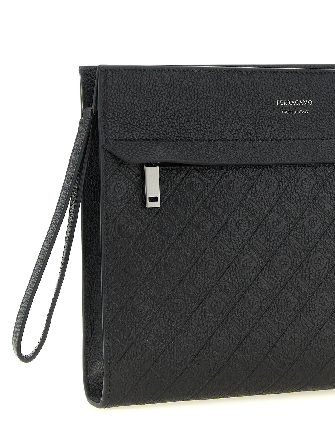 Ferragamo Ferragamo Monogram Clutch - Nero | 7444a86bd9050fead29e71664862dbcd89fce1a9