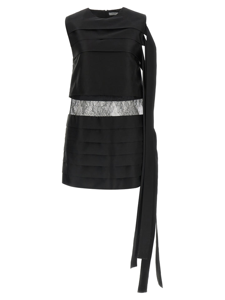 Ferragamo Lace Insert Dress Abiti - Nero | fa7a5a103f733f516a2d263244374b79cc8a0281