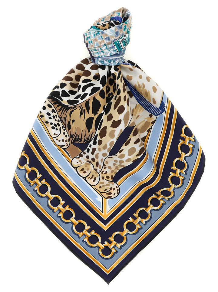 Ferragamo Felindra Sciarpe - Blu | f25bff9e6b0274fd4b91924052d2238709db28ad