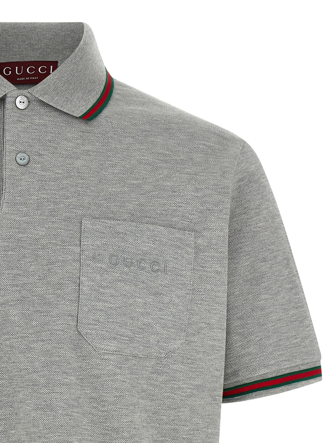 Gucci Nastro Web Polo - Grigio | ce068521edd5298f246688d82a9e0d019139694f