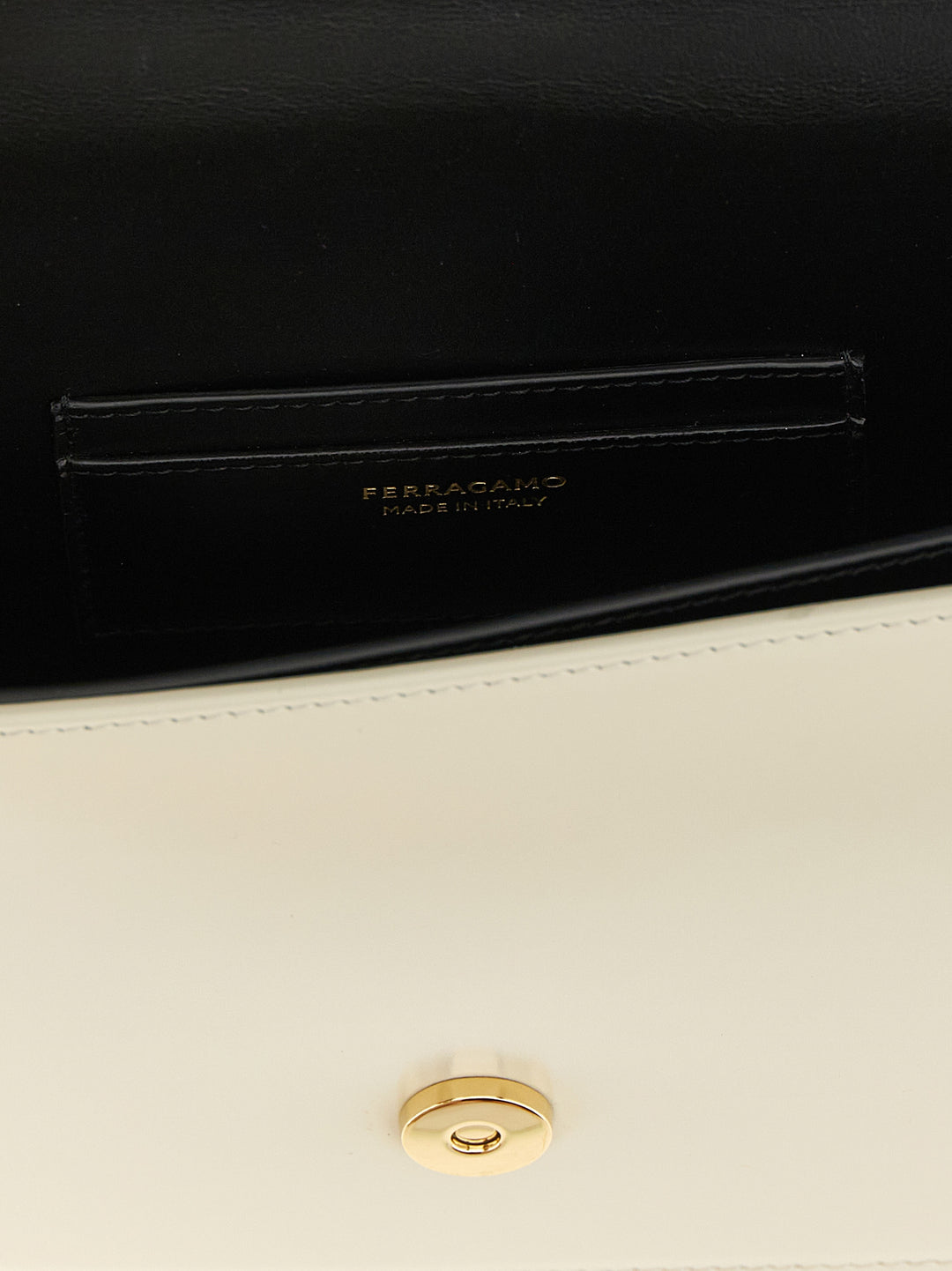 Ferragamo North-South Double Gancini (Xs) Borse a Tracolla - Bianco/Nero | bfece5372a9d83fc1224d224052e0a22ec5a6a76