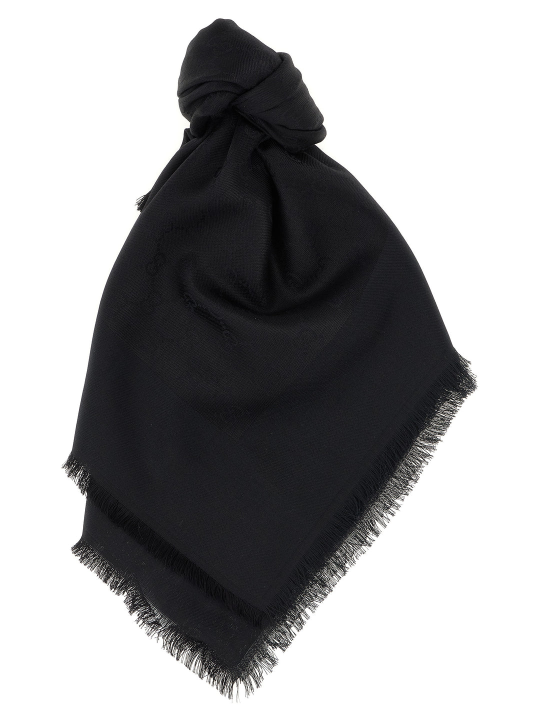 Gucci Gg Jacquard Shawl Sciarpe - Nero | b67ce28fe9afbdecbab5b6b91fbf4f3a8c5e9abe