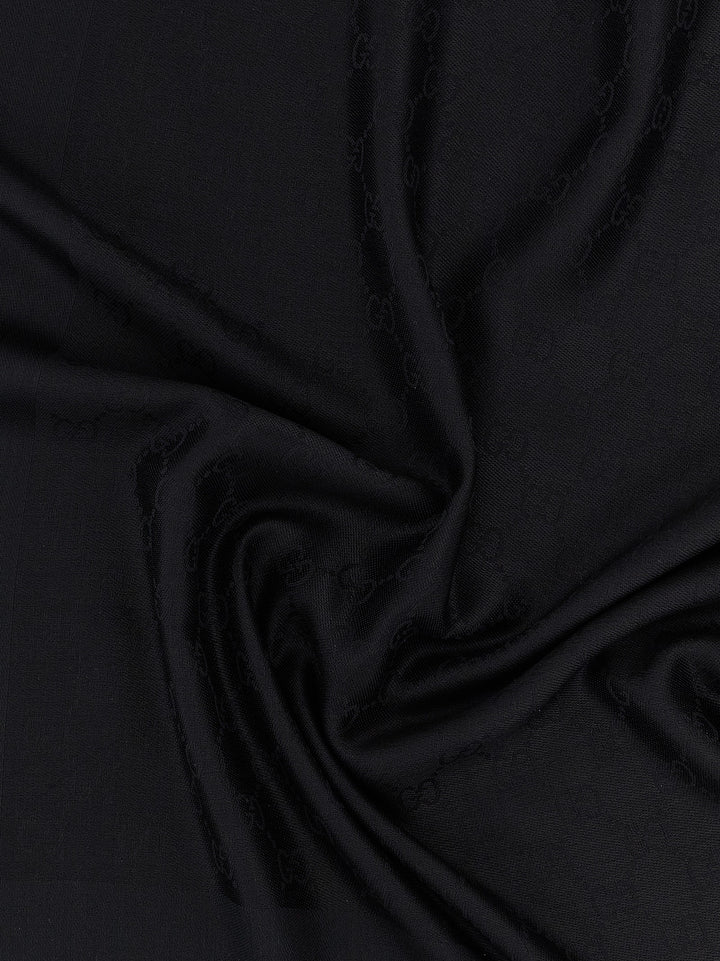 Gucci Gg Jacquard Shawl Sciarpe - Nero | 83dfd93e4616148c34fe43bb2940fd2bbf67322e