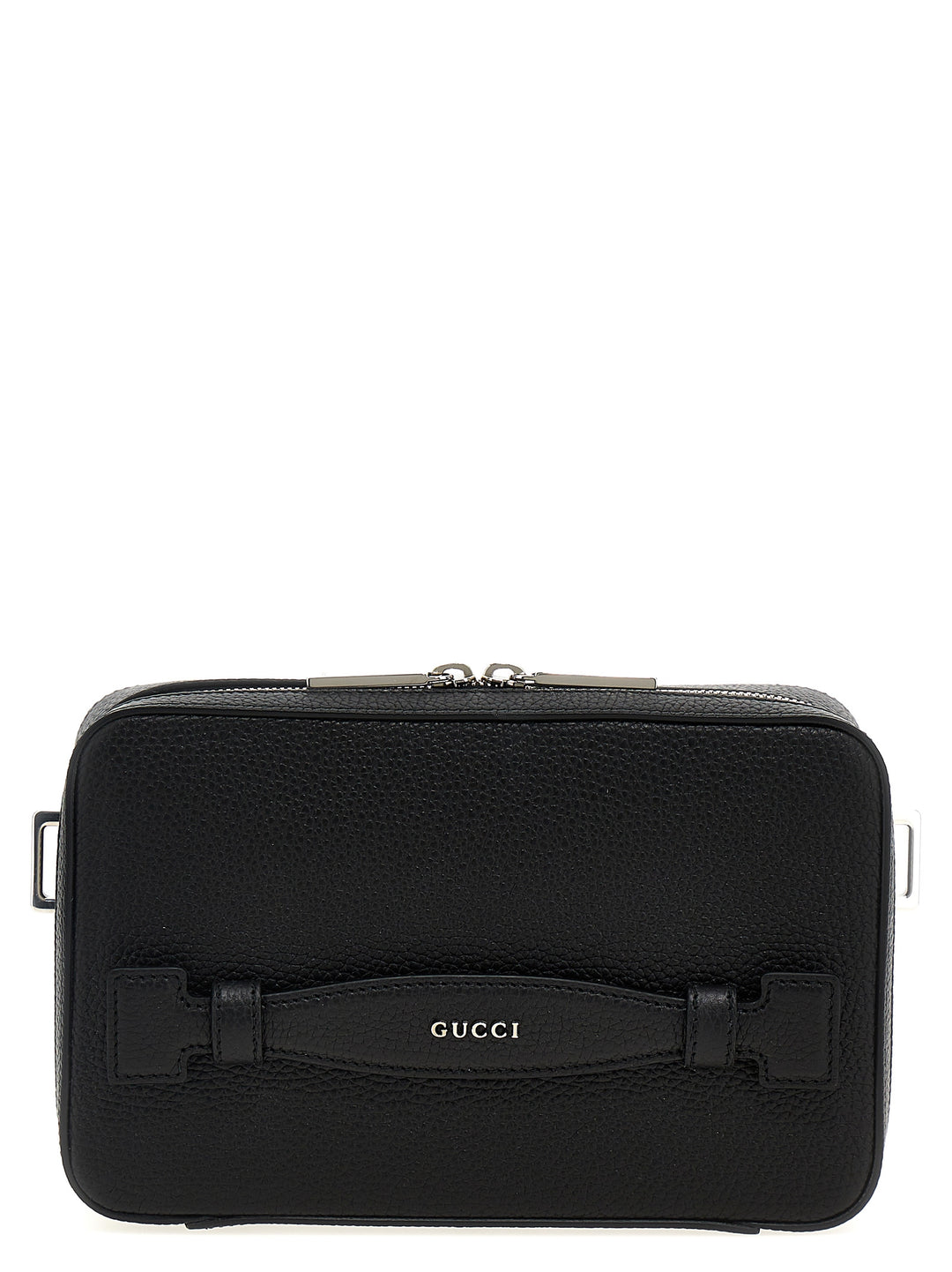 Gucci Logo Leather Shoulder Strap Borse a Tracolla - Nero | 308094398b447ba1d567da085fa44666afa0a333