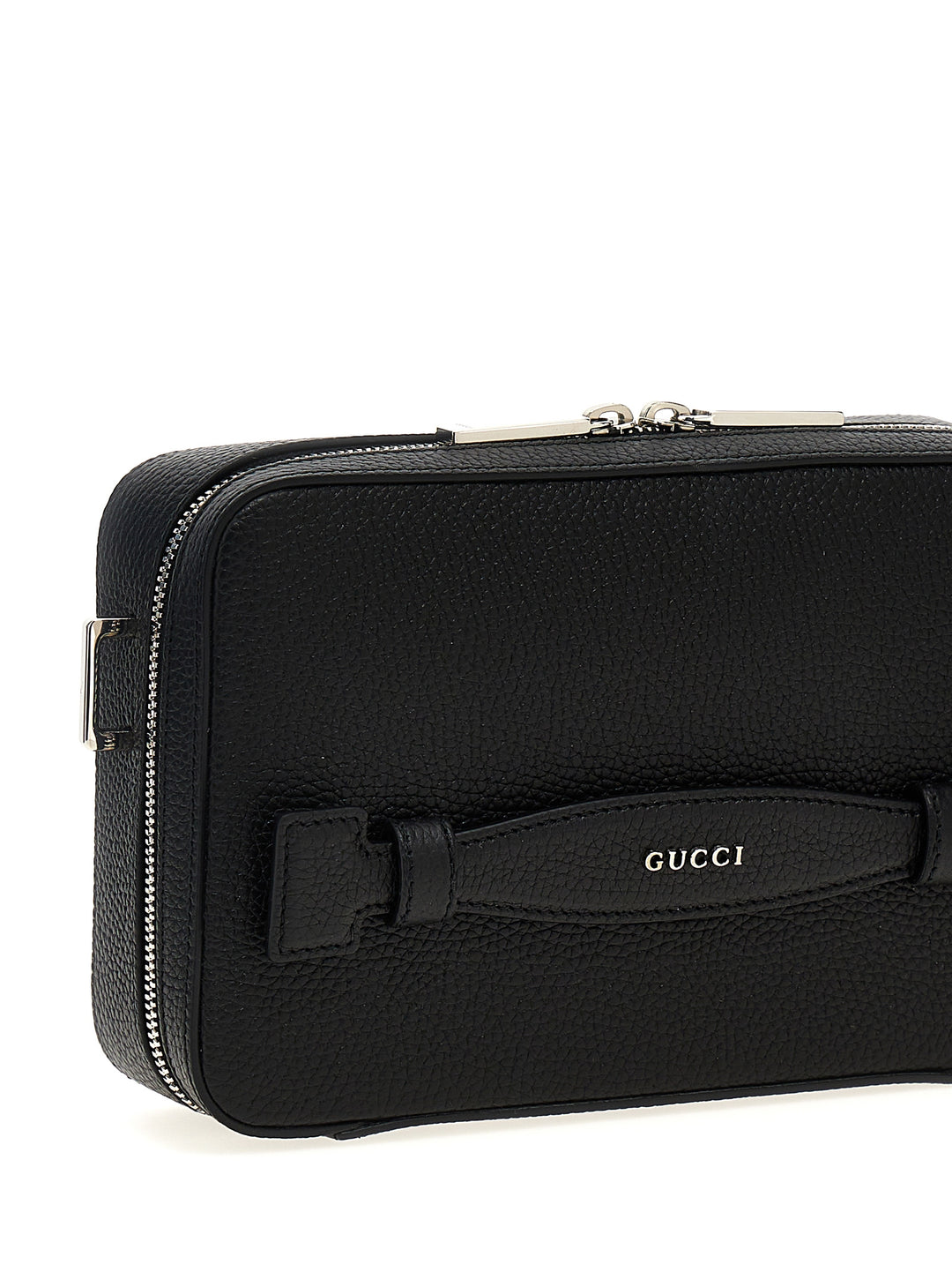 Gucci Logo Leather Shoulder Strap Borse a Tracolla - Nero | accaebb94ad3706101630e77c497895fd262c12a