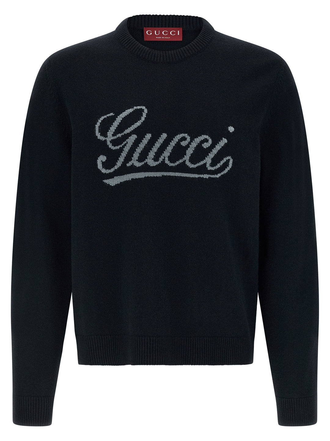 Gucci Gucci Logo Intarsia Sweater Maglioni - Blu | 3f2a22e0e3007afde826ce8c128b7ef47d612277