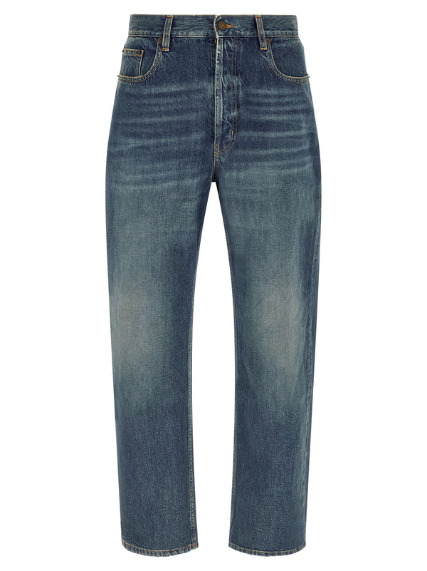 Straight Leg Jeans Blu