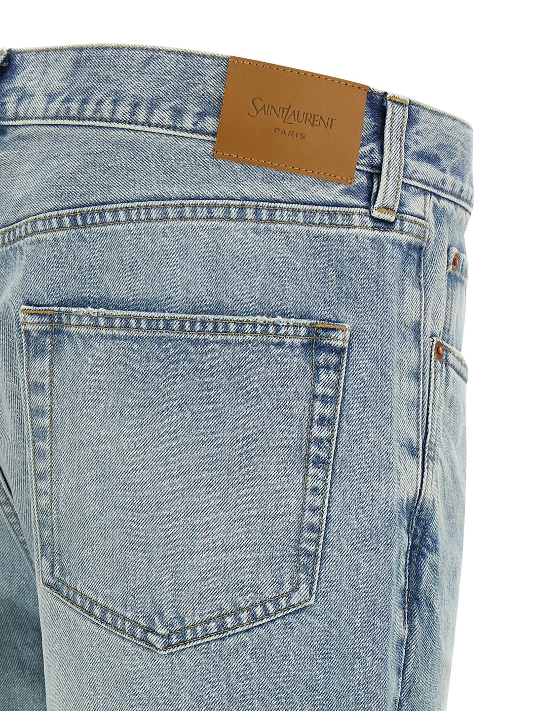 Saint Laurent Wide Leg Jeans - Celeste | 3baa629389b35c2f019e93b92bbb5c59c3a28a2b