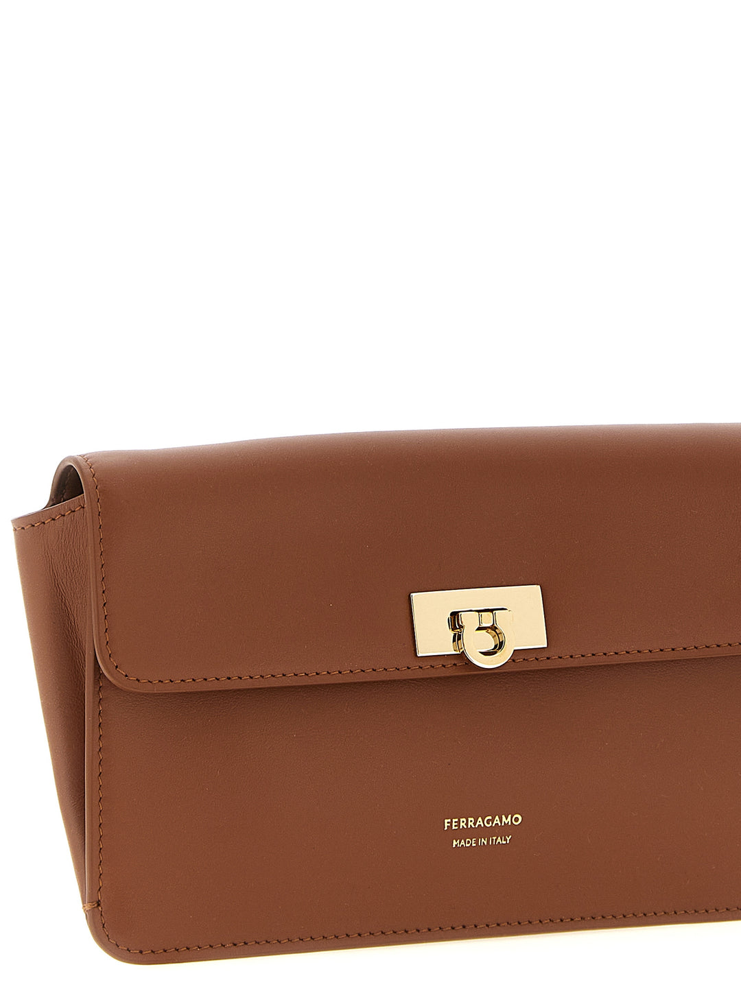 Ferragamo Harley Clutch - Marrone | b1c8a89b4f5ff889fe80ae6f5cbb2a5389b30e0d