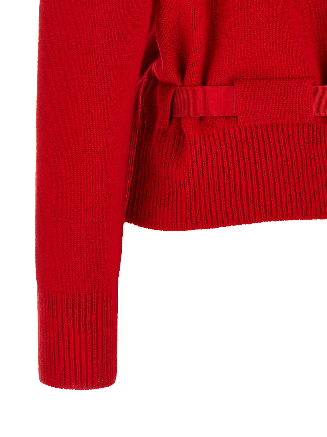 Ferragamo Belted Cardigan Maglioni - Rosso | 60a03736730e91ed9f8448aa9bd96f4840fbb3bf