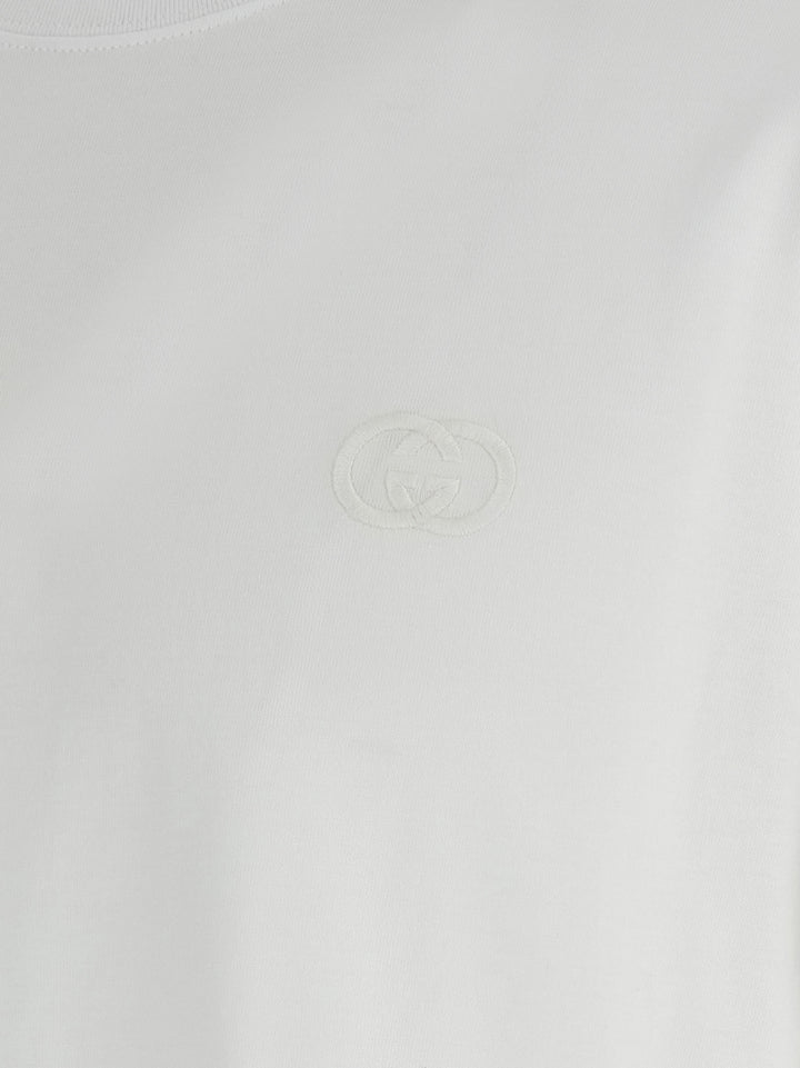 Gucci Logo Embroidery T shirt - Bianco | 2a11ca1318519b14a17101b478e6d879b035df42