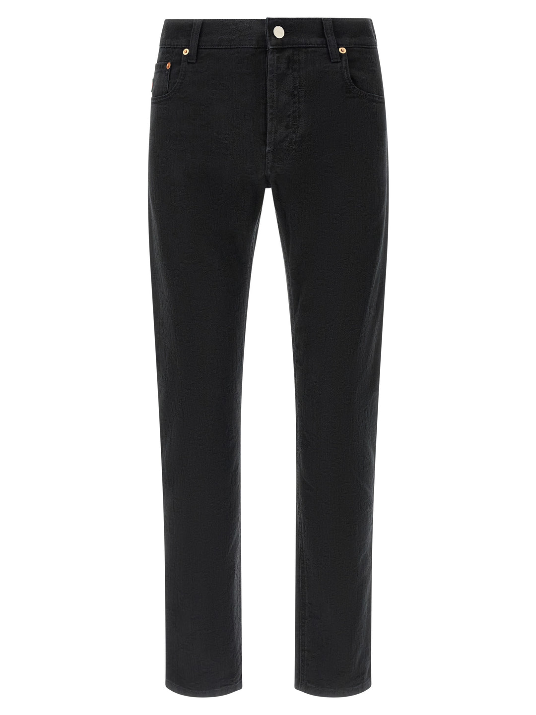 Gucci Gg Jacquard Denim Jeans - Nero | 026eed57b9bb55c312ecf14d049af6dc3a073f90