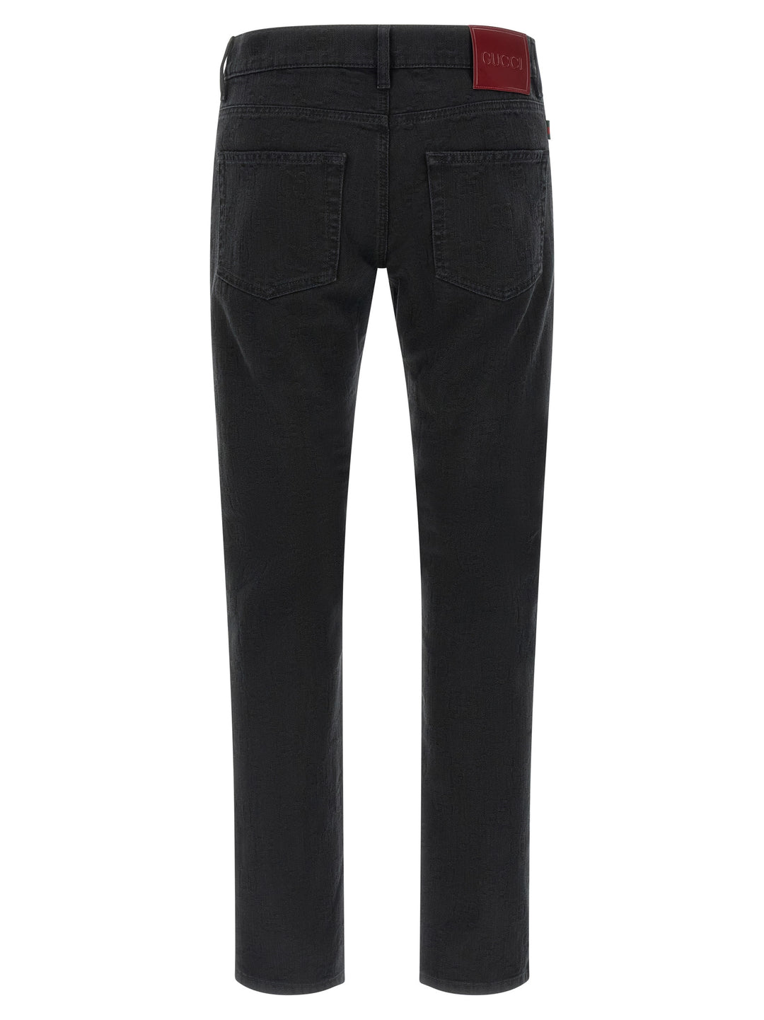 Gucci Gg Jacquard Denim Jeans - Nero | 75d82c9e4dd525ad34d1296d1c7fcbc820b11548