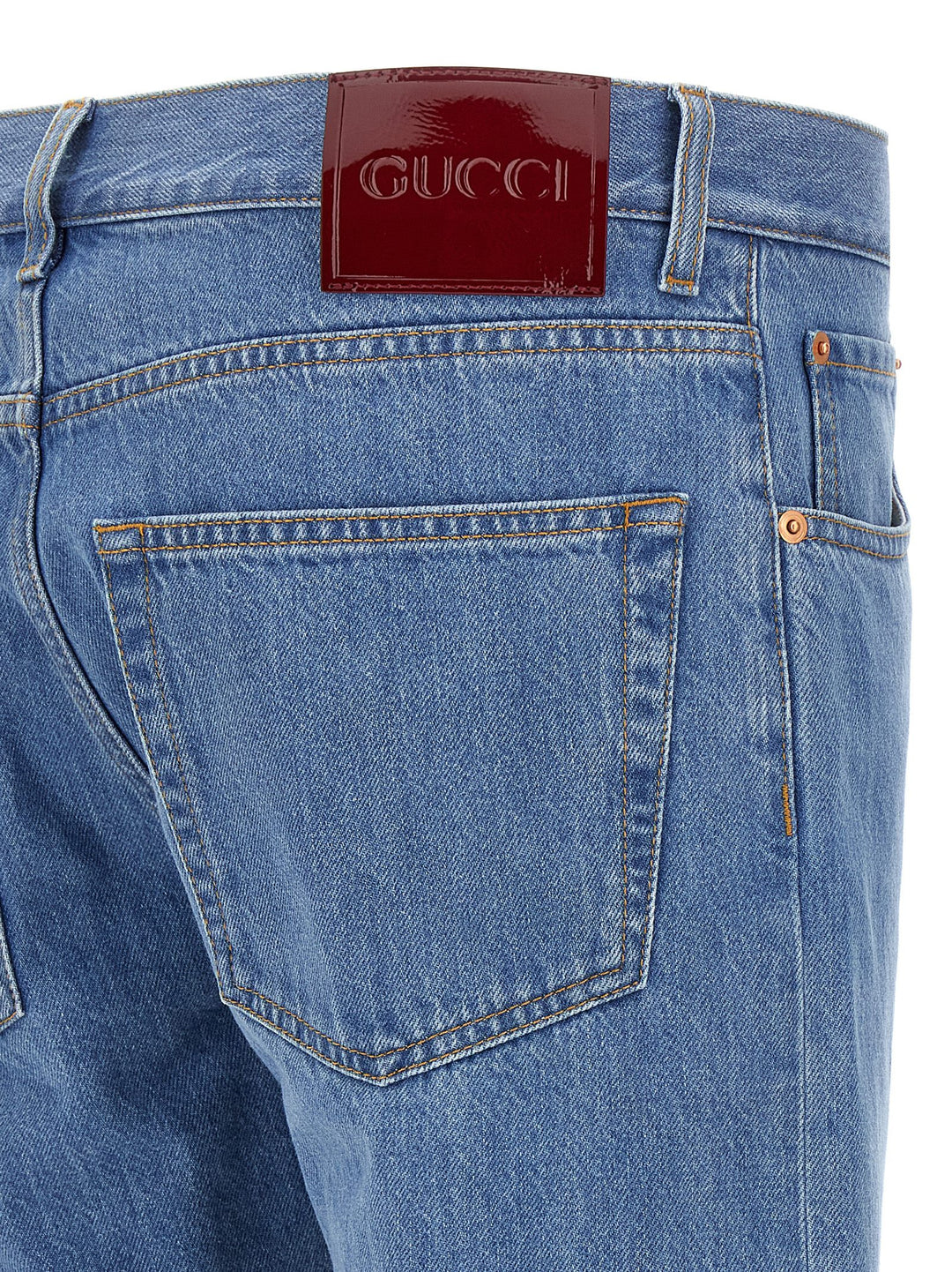 Gucci Turn Up Jeans - Blu | f7e37dbf2bac44a39bb157b5aa11ab29764e3cc9