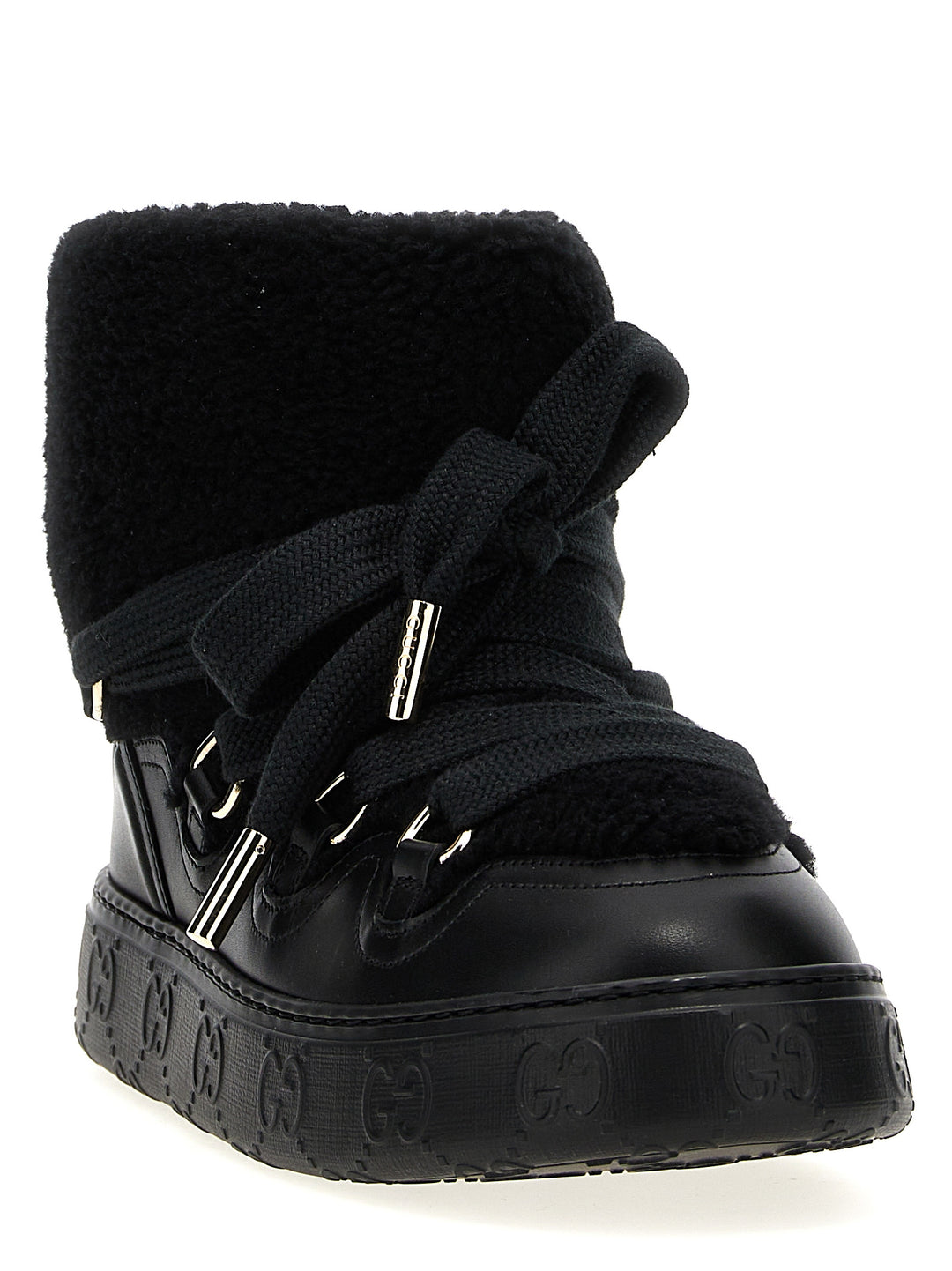 Gucci Teddy Ankle Boots Stivali e Stivaletti - Nero | 475c0196aa487a9222ae812231d2604288a7b004