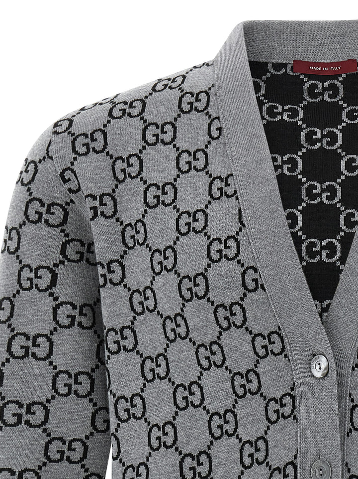 Gucci Gg Jacquard Reversible Cardigan Maglioni - Multicolor | 8a64e436a910bd74de5fdffafde928d8f3e12928
