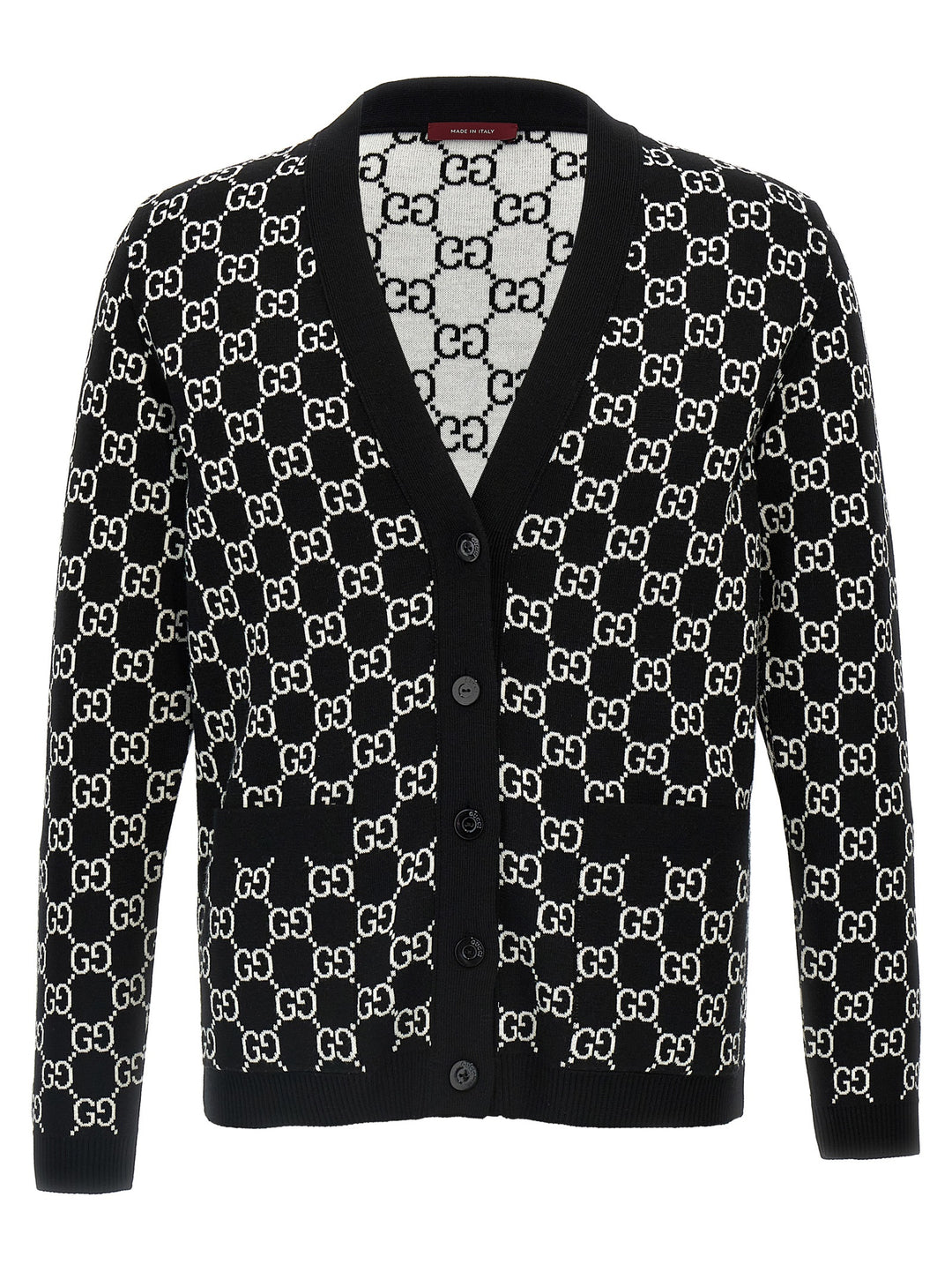 Gucci Gg Reversible Cardigan Maglioni - Bianco/Nero | 7c2be0de82fbdaa2ffb07b13de8b4b8b3921db2f