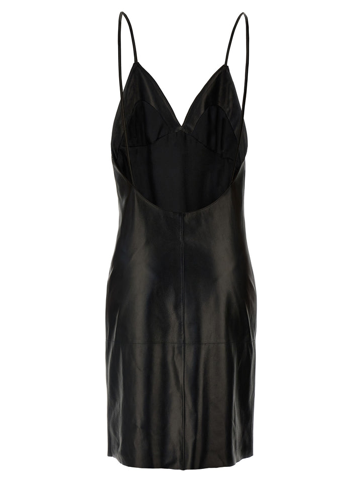 Saint Laurent Leather Slip Dress Abiti - Nero | cf842e81c3f3fb074e85361ffffcbf8f325f4352
