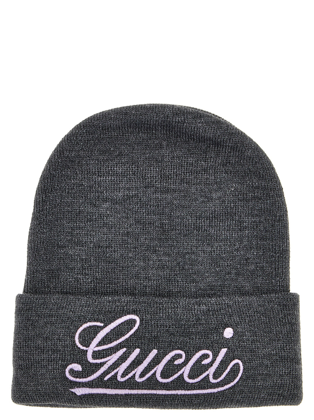 Gucci Logo Embroidery Beanie Cappelli - Grigio | f99199aeae4aae4fa137a3369f60cc09d2c8c4ec