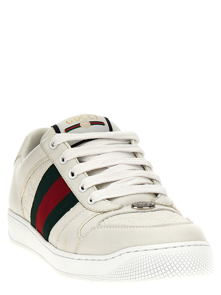 Gucci Screener Sneakers - Bianco | 2abfe759c13ac3fc25b9c9ad1522ddaa12a738fa