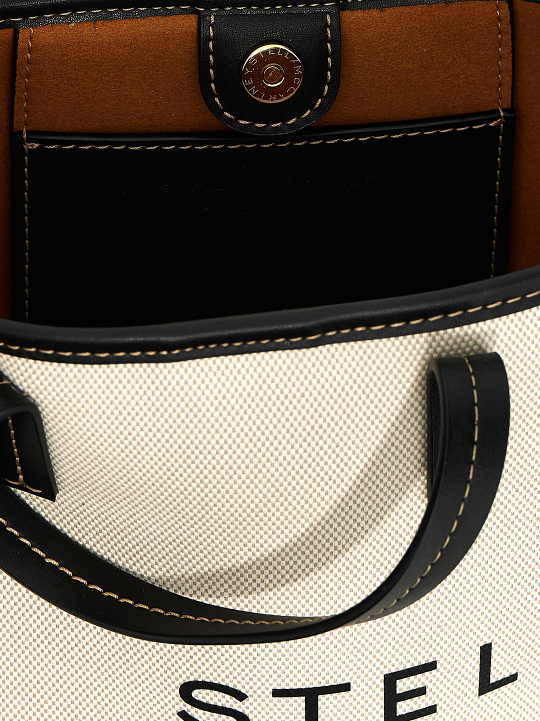 Stella Mccartney Logo Shopping Bag Tote - Beige | 780c3d468e3e7b18104361e37ce4bc1c3c7b0f9a