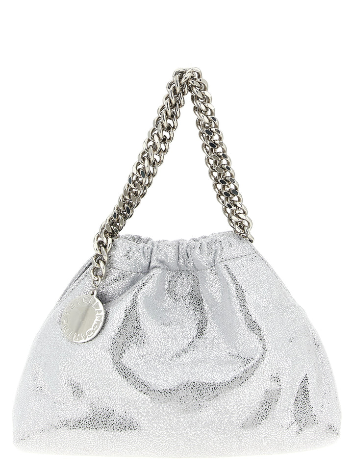 Stella Mccartney Falabella Mini Drawstring Crossbody Bag Borse a Tracolla - Silver | 3c37b785e134102398911a0660b5a15fe614042f