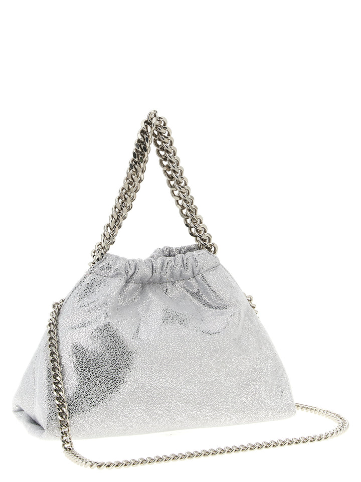 Stella Mccartney Falabella Mini Drawstring Crossbody Bag Borse a Tracolla - Silver | 1cd34f16235d41fb89ff5f5f9f074735f8f53e5e