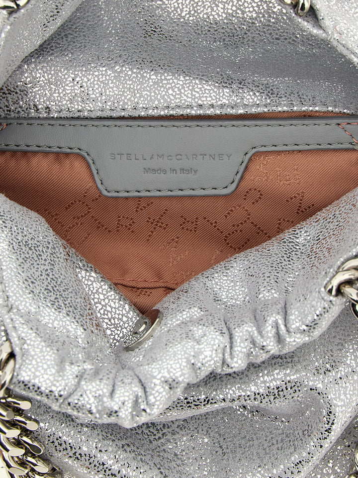Stella Mccartney Falabella Mini Drawstring Crossbody Bag Borse a Tracolla - Silver | c0aa5c3851868e383beb513226fdfafb05b696de