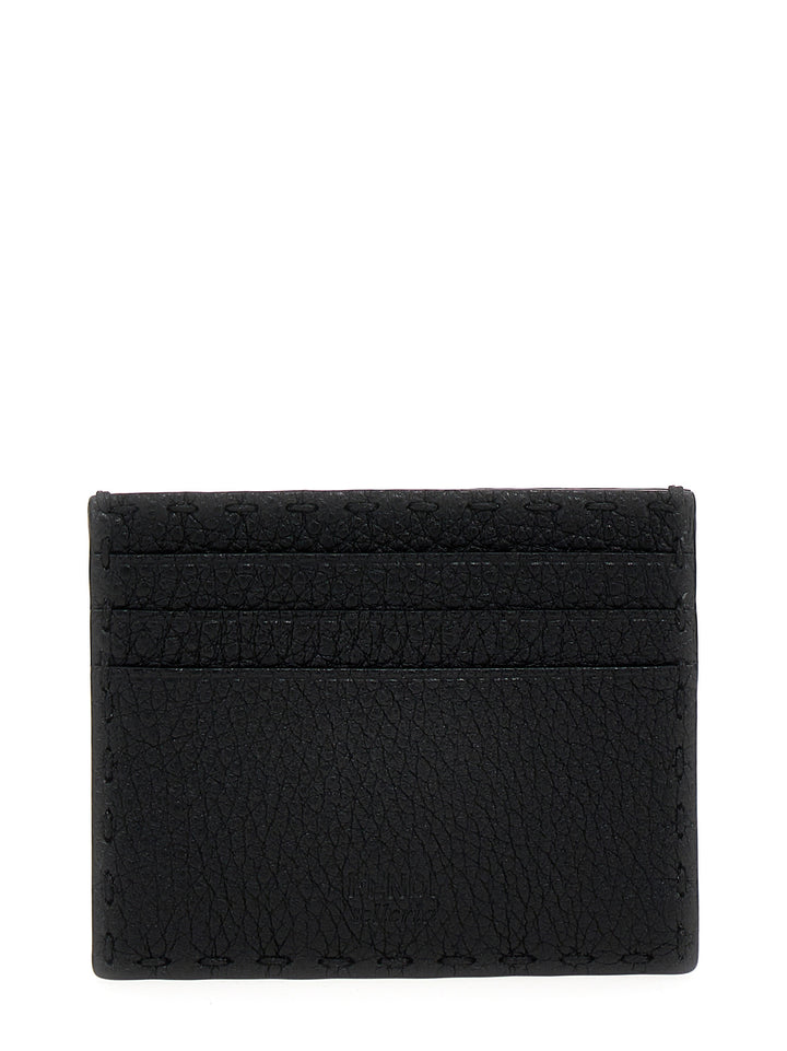 Fendi Selleria Cardholder Portafogli - Nero | fe963f4aed9cade3af8df3e6e7ed49183bec2cf3