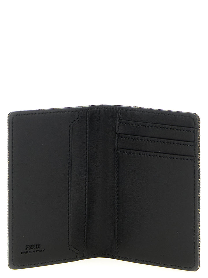 Fendi Ff Card Case Portafogli - Marrone | 876ea73a4981acce30c91757a6d9d7e86a598e8e