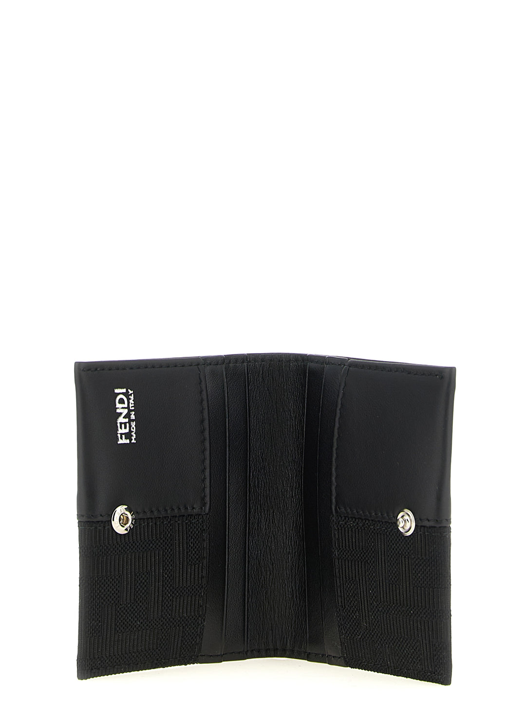 Fendi Ff Jacquard Cardholder Portafogli - Nero | 44ec8cc60a14cbfe0ebca22ebca5cee377337ec4