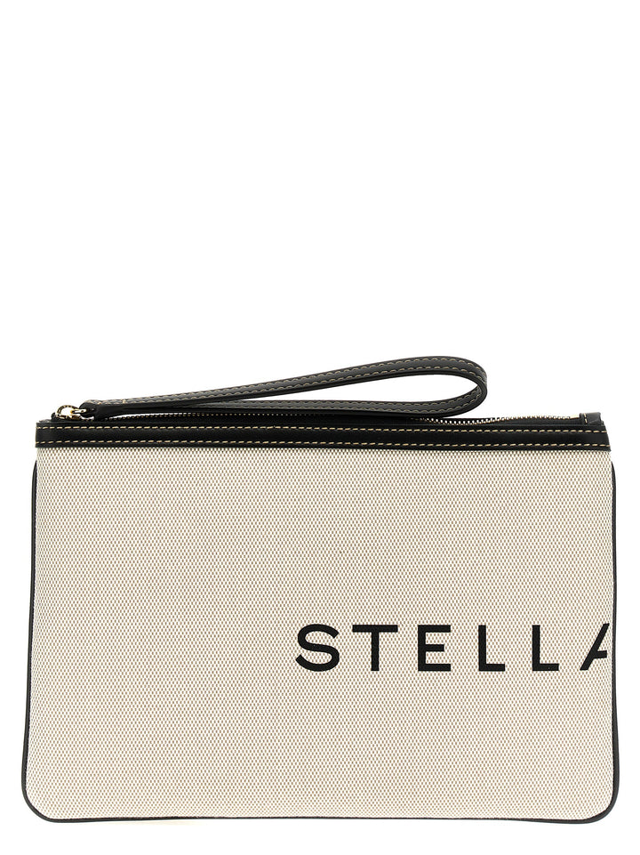 Stella Mccartney Logo  Bag Clutch - Beige | a60ba53c3967c60944af4ed99a56de4976e6119a