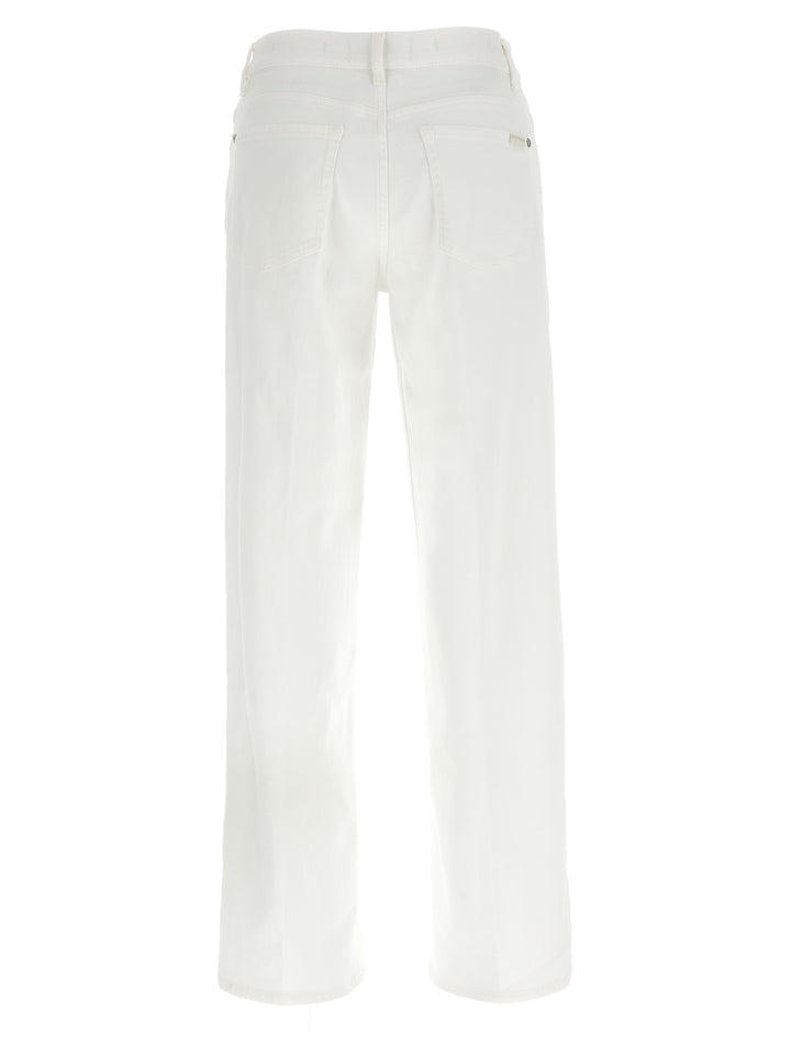 7 For All Mankind Stovepipe Jeans - Bianco | 2484066d243e38d87552e597858d5afeee3fa0c6