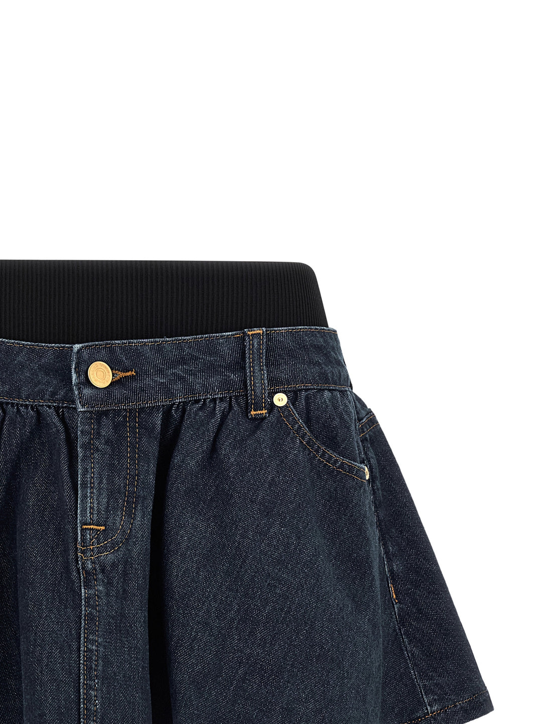 7 For All Mankind Banded Mini Gonne - Blu | 1d03575e7ec0379077e1a59a9cc71c954694d9c6