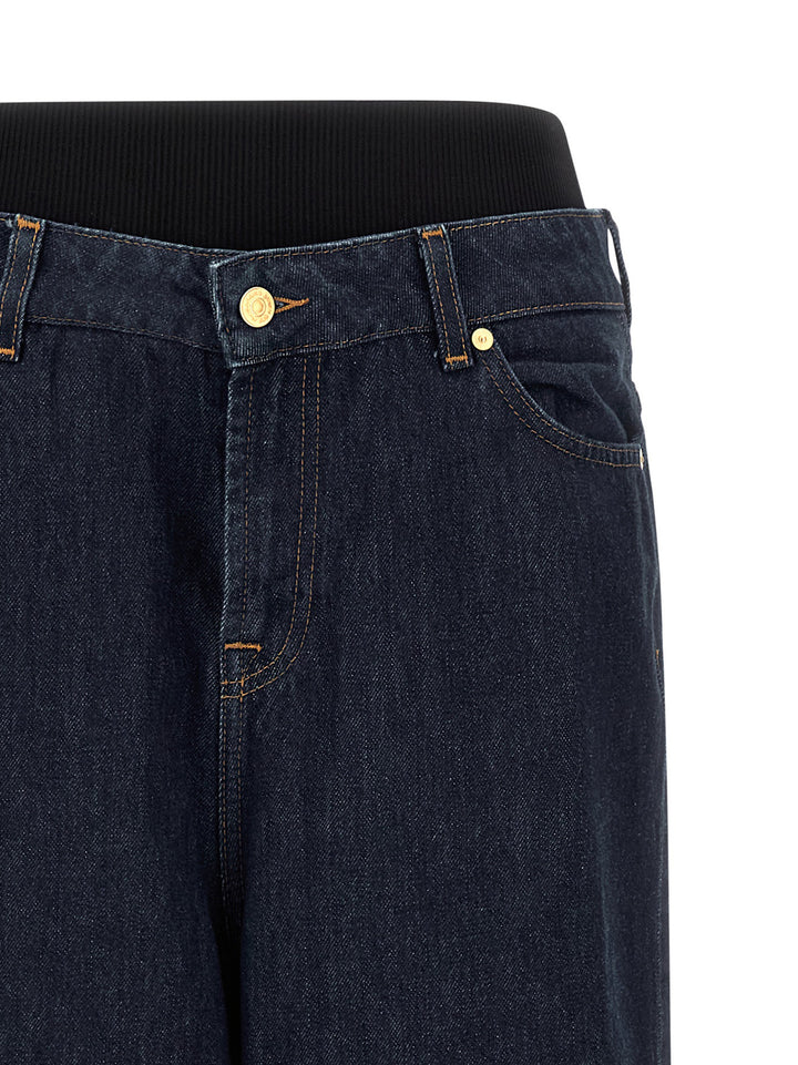 7 For All Mankind Banded Slouchy Wide Jeans - Blu | c2d38bcd8caf68e062e33bb5deddab804d731324