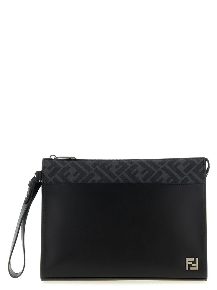 Fendi Squared Ff Clutch - Nero | 8af5aa9c90291b67410ea1edbc815fd7780042d2